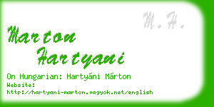 marton hartyani business card